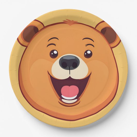 Fun Beer Face safari Wild oerwoud Verjaardagsfeest Papieren Bordje (Voorkant)