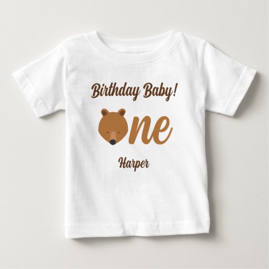 Fun Beer First Birthday Baby T-Shirt (Voorkant)
