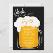 Fun Beer pint zwarte verrassing veertig jaar Kaart (Voorkant)