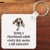Fun Being Functional Adult Every Day Quote Sleutelhanger (Achterkant)