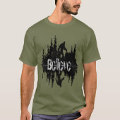 Fun Believe Quote Sasquach of "Big Foot" T-shirt (Voorkant)
