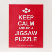 Fun bericht "Keep Calm and Do a jigzaag Puzzle", Legpuzzel (Verticaal)