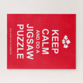 Fun bericht "Keep Calm and Do a jigzaag Puzzle", Legpuzzel (Horizontaal)