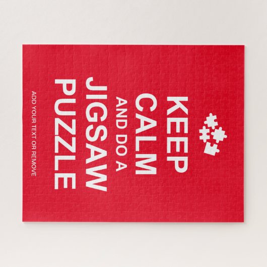 Fun bericht "Keep Calm and Do a jigzaag Puzzle", Legpuzzel (Horizontaal)