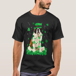 Fun Bernard Dog St Patrick S Day Irish Shamrock T-shirt