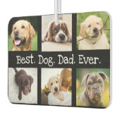 Fun Best Dog Pap Oog 6 Foto Collage Black White Luchtverfrisser (Links)