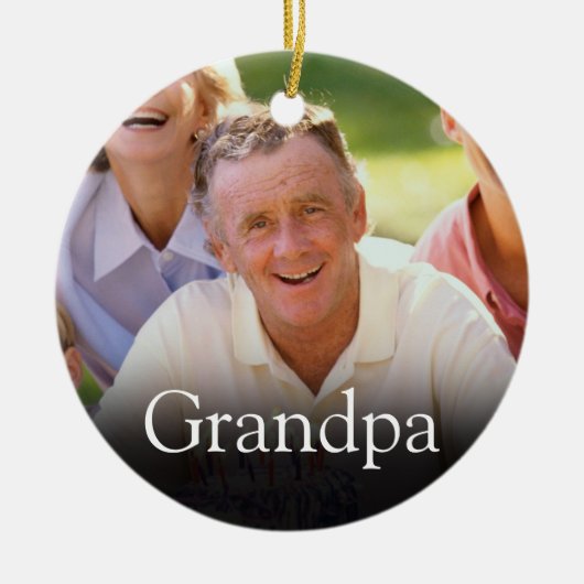 Fun Best Ever Grandpa Papa Definition Foto Keramisch Ornament (Voorkant)