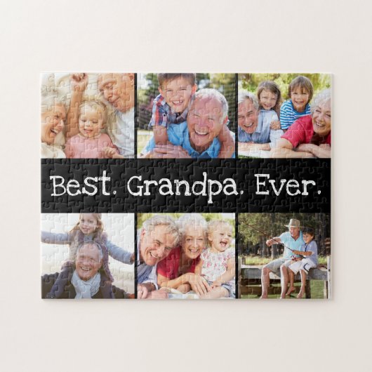 Fun Best Grandpa Ever 6 Photo Collage Legpuzzel (Horizontaal)
