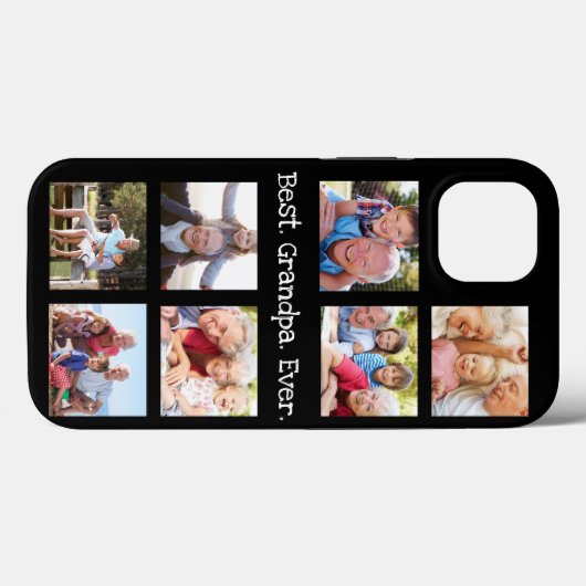 Fun Best Grandpa Ever 7 Photo Collage Case-Mate iPhone Case (Achterkant (horizontaal))
