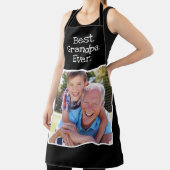 Fun Best Grandpa Ever Photo Persoonlijk zwart Schort (Insitu)