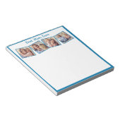 Fun Best Ma Ever 4 Photo Collage Blue Notitieblok (Schuin)
