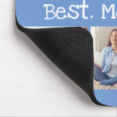 Fun Best Mam Ever 6 Foto Collage in Blue White Muismat (Hoek)