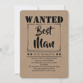 Fun Best Man Groomsman-voorstel Kaart (Voorkant)