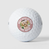 Fun Best Mom beroemd gemaakt door Par Dog Photo Pi Golfballen (Voorkant)