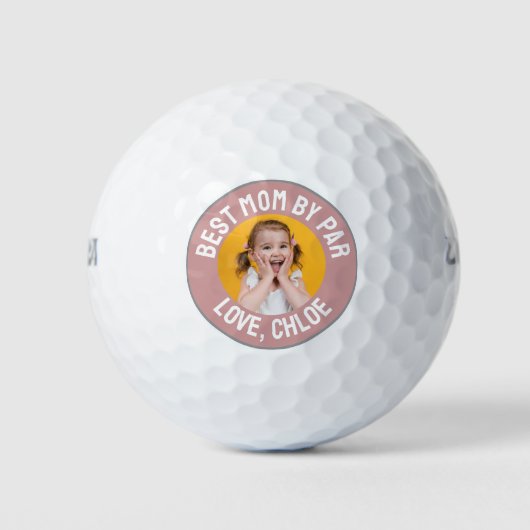 Fun Best Mom beroemd gemaakt door Par Photo Golfballen (Voorkant)