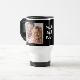 Fun Best Pap Ever Family Foto gepersonaliseerd Reisbeker