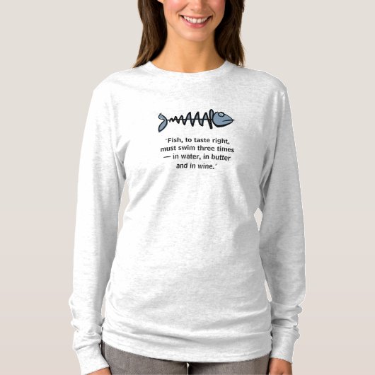 Fun "Best Tasting Fish", met lange mouwen T-shirt (Voorkant)