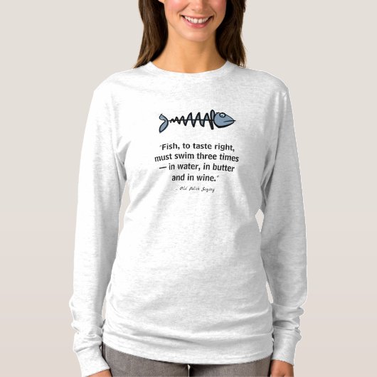 Fun "Best Tasting Fish", met lange mouwen T-shirt (Voorkant)