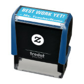 Fun "BEST WERK YET" + Aangepaste leraar naam Zelfinktende Stempel (Product)