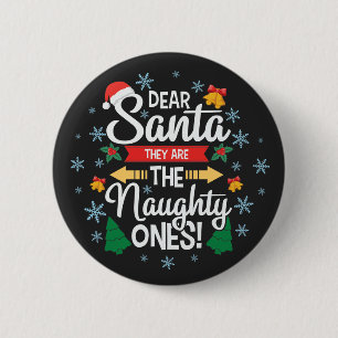 Fun, beste kerstman, ze zijn de ondeugende kerst ronde button 5,7 cm