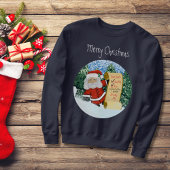 Fun Beste Santa Naughty of Nice Letter Ugly Sweate Trui