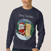 Fun Beste Santa Naughty of Nice Letter Ugly Sweate Trui (Voorkant)
