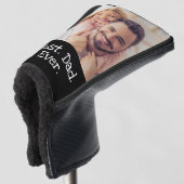 Fun Beste vader ooit Foto zwart Golfer, gepersonal Golfheadcover (3/4 voorkant)
