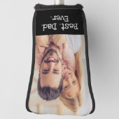 Fun Beste vader ooit Foto zwart Golfer, gepersonal Golfheadcover (Draai 90)