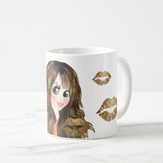 Fun Beste Vriend Cadeau met Grappige Karikatuur SL Koffiemok (Voorkant rechts)