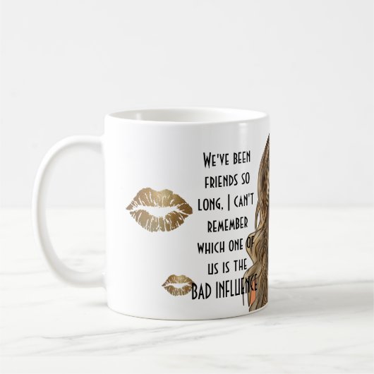 Fun Beste Vriend Cadeau met Grappige Karikatuur SL Koffiemok (Links)