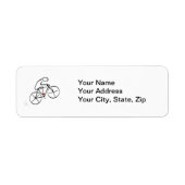 Fun Bicyclist Design Etiket (Voorkant)