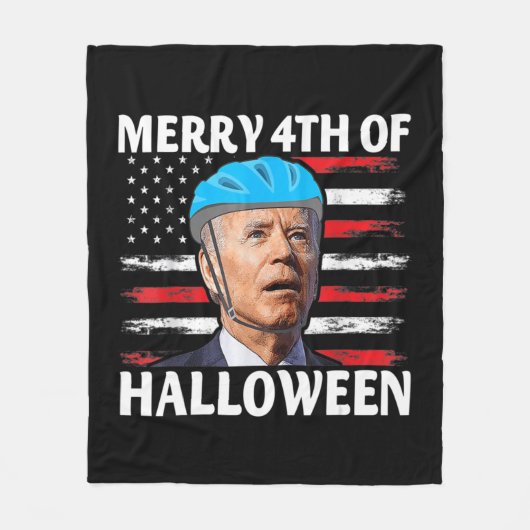 Fun Biden Dazed Merry the julHappy Halloween Bide Fleece Deken (Voorkant)