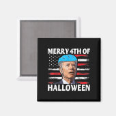 Fun Biden Dazed Merry the julHappy Halloween Bide Magneet (Voorkant / Achterkant)