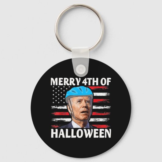 Fun Biden Dazed Merry the julHappy Halloween Bide Sleutelhanger (Voorkant)