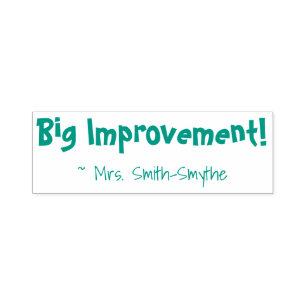 Fun "Big Improvement!" Rubberstempel Zelfinktende Stempel