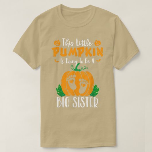 Fun Big Sister Autumn Fall Pregnancy Announcement T-shirt (Design voorkant)