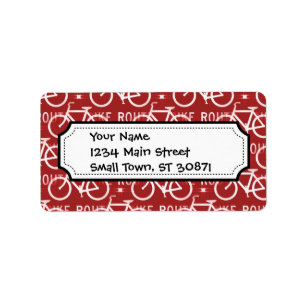 Fun Bike Route Fixie Bicycle Patroonrood Etiket