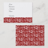 Fun Bike Route Fixie Bicycle Patroonrood Visitekaartje (Voorkant / Achterkant)