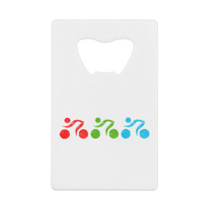 Fun biking illustrator creditkaart flessenopener