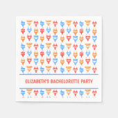 Fun Bikinibadfeest Verpersoonlijkte Bachelorette Servet (Voorkant)