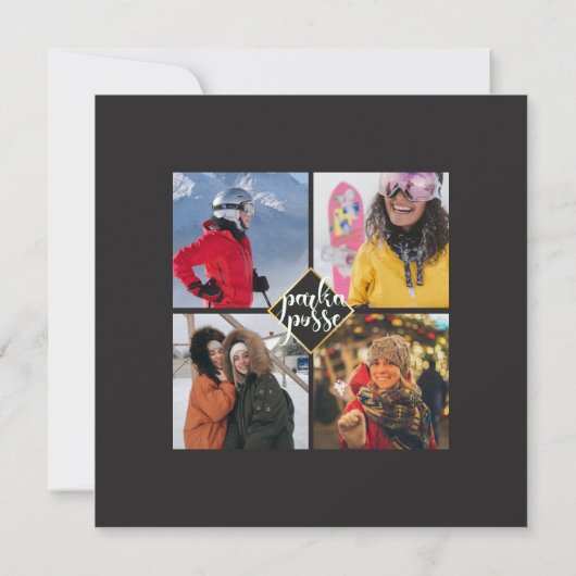 Fun Billboard Style Modern Foto Festive Kerstmis (Achterkant)