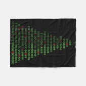 Fun Binary Christmas Tree Computer Programmers And Fleece Deken (Voorkant (Horizontaal))