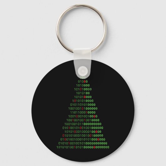 Fun Binary Christmas Tree Computer Programmers And Sleutelhanger (Voorkant)