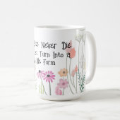 Fun "Biologen sterven nooit" Koffiemok (Voorkant rechts)