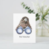 Fun Bird Watting Quote Pun Hawk Binocles Postca Briefkaart (Staand voorkant)
