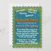 Fun Birthday Backyard Barbecue Party Invitation Kaart (Achterkant)