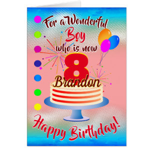 FUN BIRTHDAY BOY - BLUE / RED PERSONALIZED