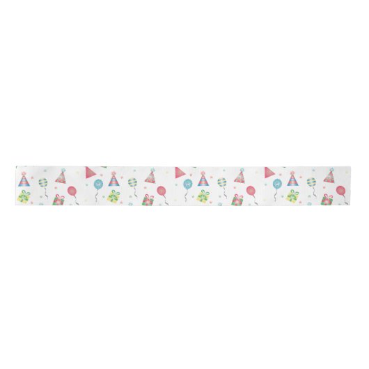 Fun Birthday Celebration Balloons Pet Cadeaus Satijnen Lint (Voorkant)