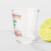 Fun Birthday Colorful Confetti Add Name Age Shot Glas (Rechts)