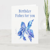 Fun Birthday Fishand Wishes for you Kaart (Voorkant)